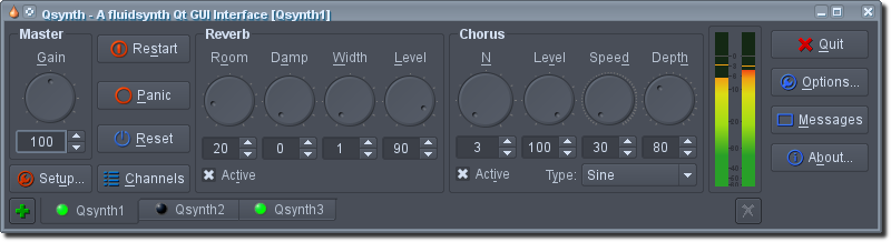 Qsynth - Qt GUI Interface for FluidSynth